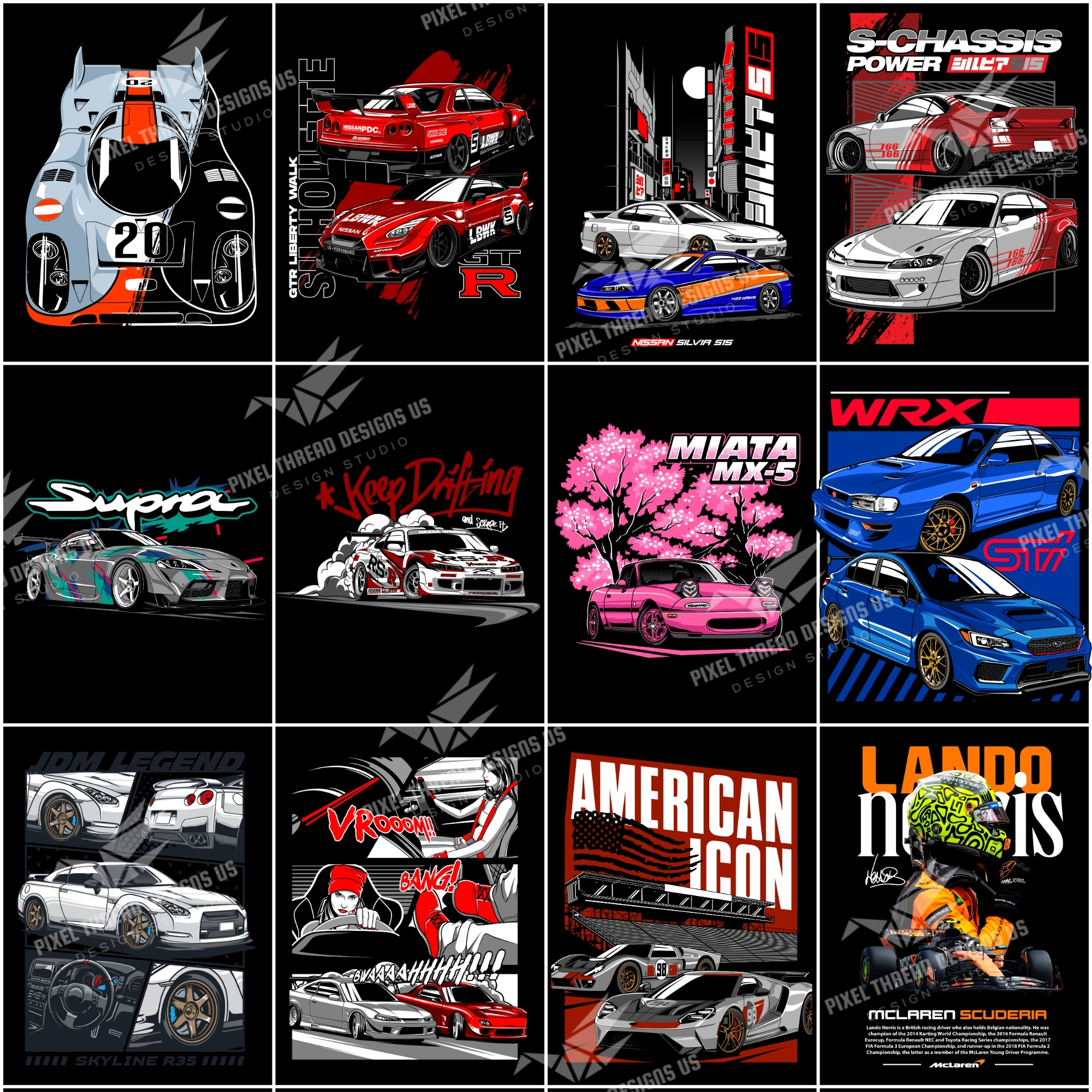 1500+ Premium Car T‑Shirt Design Bundle | Supercar & F1 PNG Graphics, High‑Res PNG, Sublimation & DTF Design Pack - Image 9