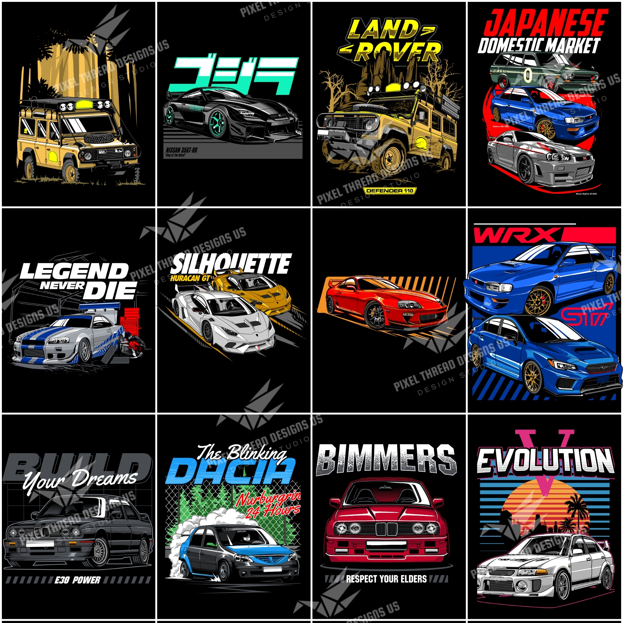 1500+ Premium Car T‑Shirt Design Bundle | Supercar & F1 PNG Graphics, High‑Res PNG, Sublimation & DTF Design Pack - Image 10